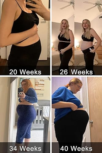 Miniatura 3 de Ekouaer Pantalones cortos de maternidad para mujer, pantalones capri de maternidad, pantalones cortos de yoga, pantalones cortos para embarazo