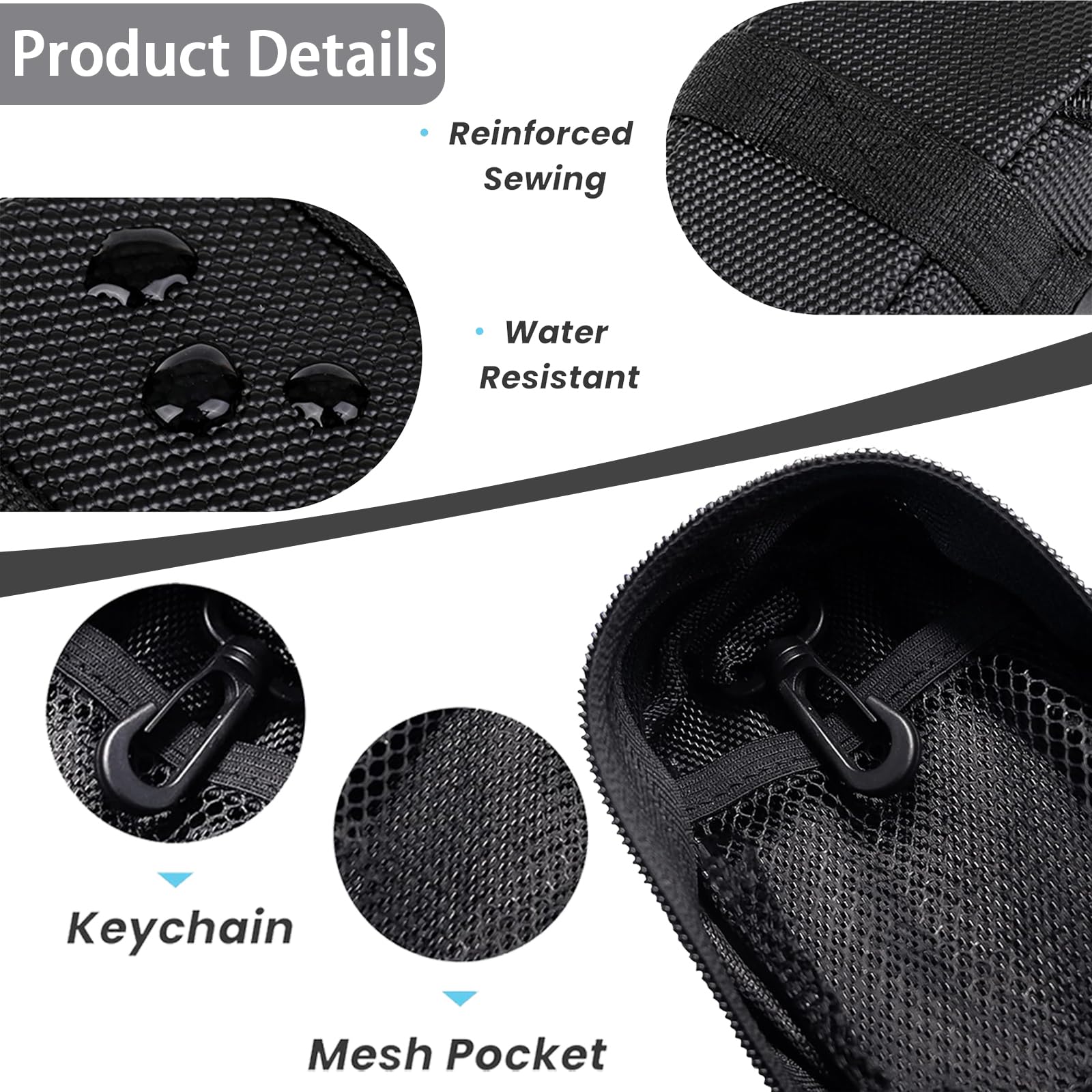 YUISI Bicycle Storage Bag for Under Saddle, Waterproof Wear Resistant Design with Reflective Strip, for Bike Accessories 2