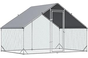 PawHut Outdoor Chicken Run Spire Shaped Chicken Coop for Dogs