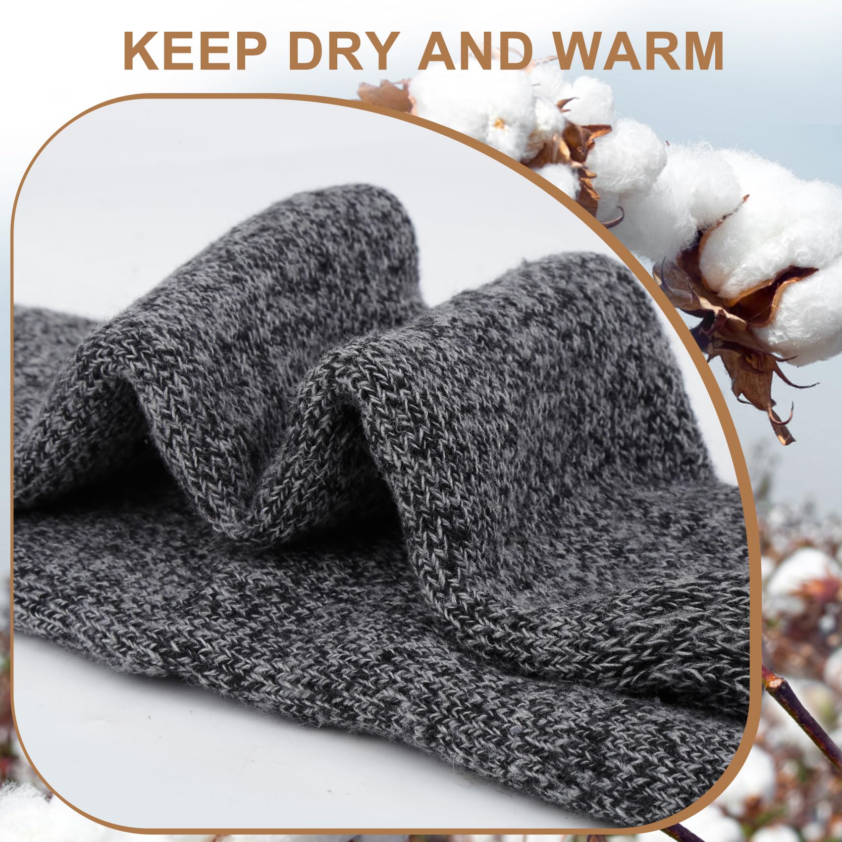 Chalier Finery 3 Paias Calze Antiscivolo Calzini di lana maglia, Calze Antiscivolo Invernali Donna/Uomo, Calzini di Lana Termici Sono un Ottimo Regalo, EU42-46