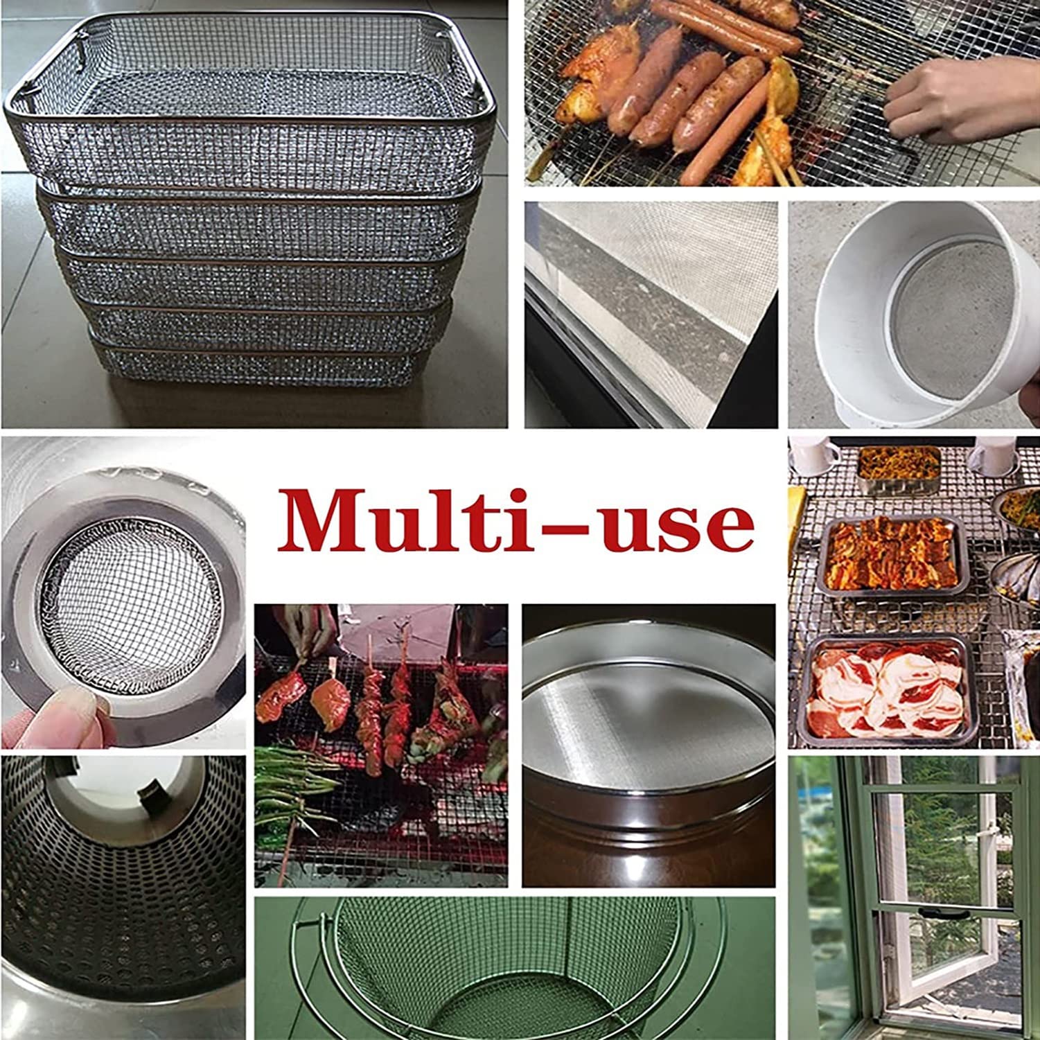 Kostki do uprawy roślin z wełny， 304 Stal nierdzewna tkana drut 80 oczek, metalowa siatka filtracyjna(1x4m)