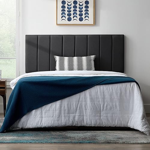 Miniatura 17 de Lucid Cabecera tapizada de altura media - Capitoné de diamante - Poliéster acolchado - Altura ajustable de 34" a 46" - Fácil montaje - Marco de cama