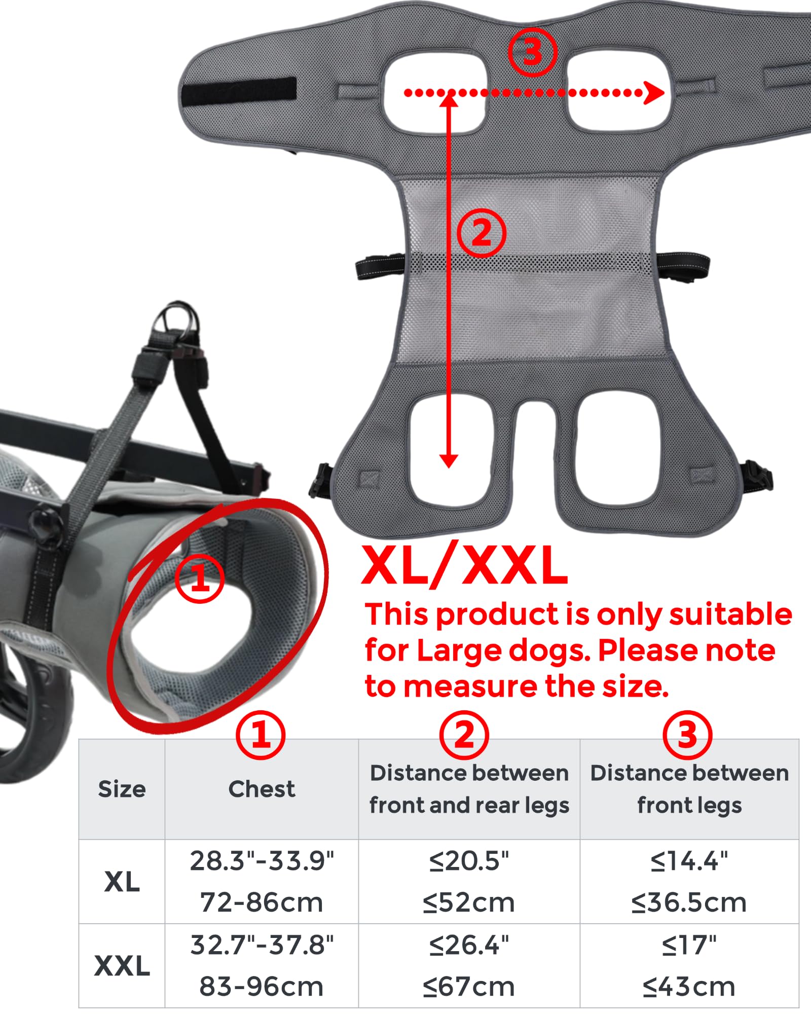Amazon.com : TianfuSpanda Adjustable Large Dog Wheelchair for Back