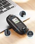 INPHIC Silent Wireless Mouse, [Upgraded: Battery Level Visible], Ultra Slim 2.4G Rechargeable Cordless Mouse Computer Mice 1600 DPI with USB Receiver for Laptop PC Mac MacBook, Windows,Office, Black