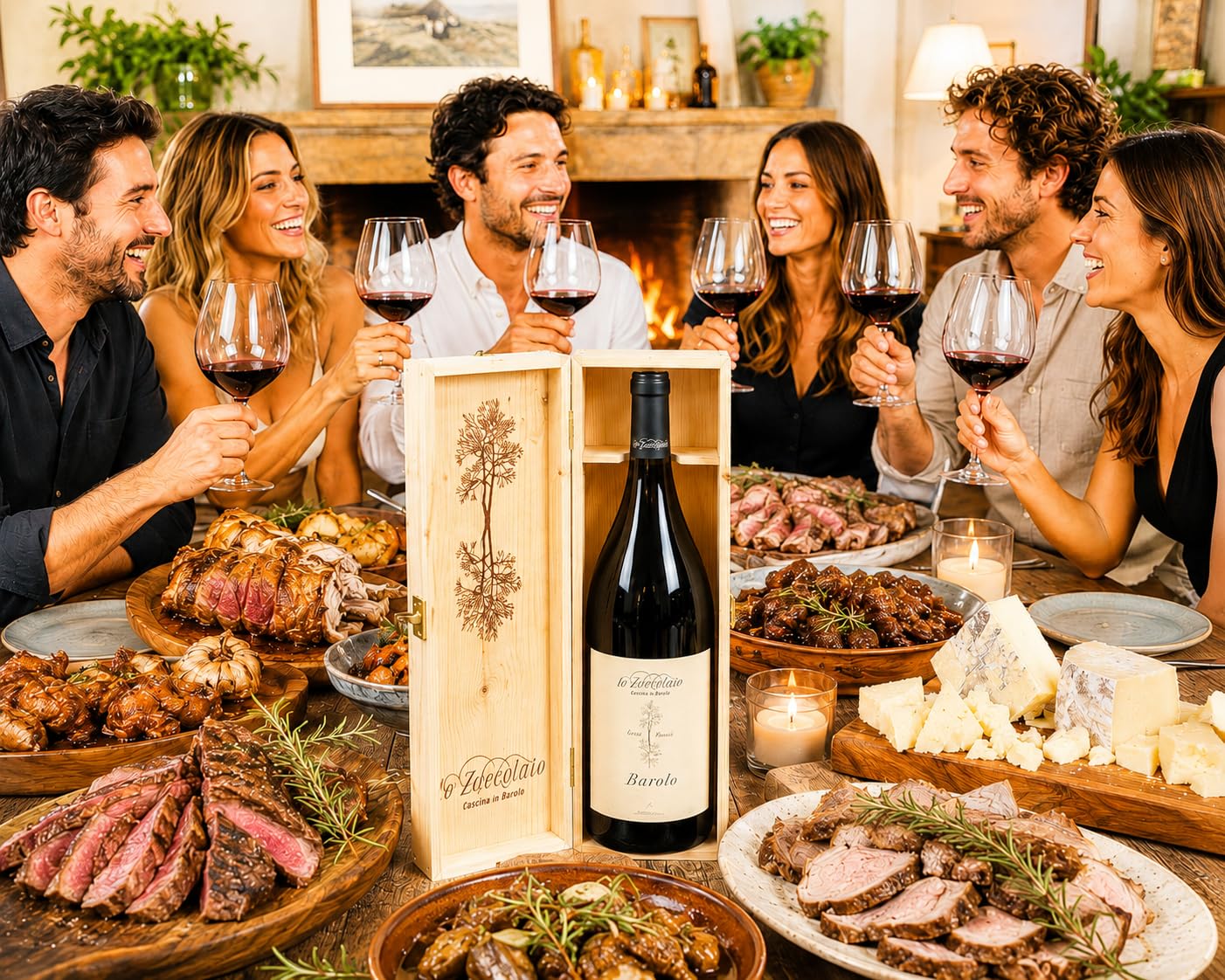 Lo Zoccolaio Barolo DOCG Rotwein - Flaschen Piedmont Wein Holzbox Nebbiolo trocken Nebbiolo trocken (1 x1.5 l)