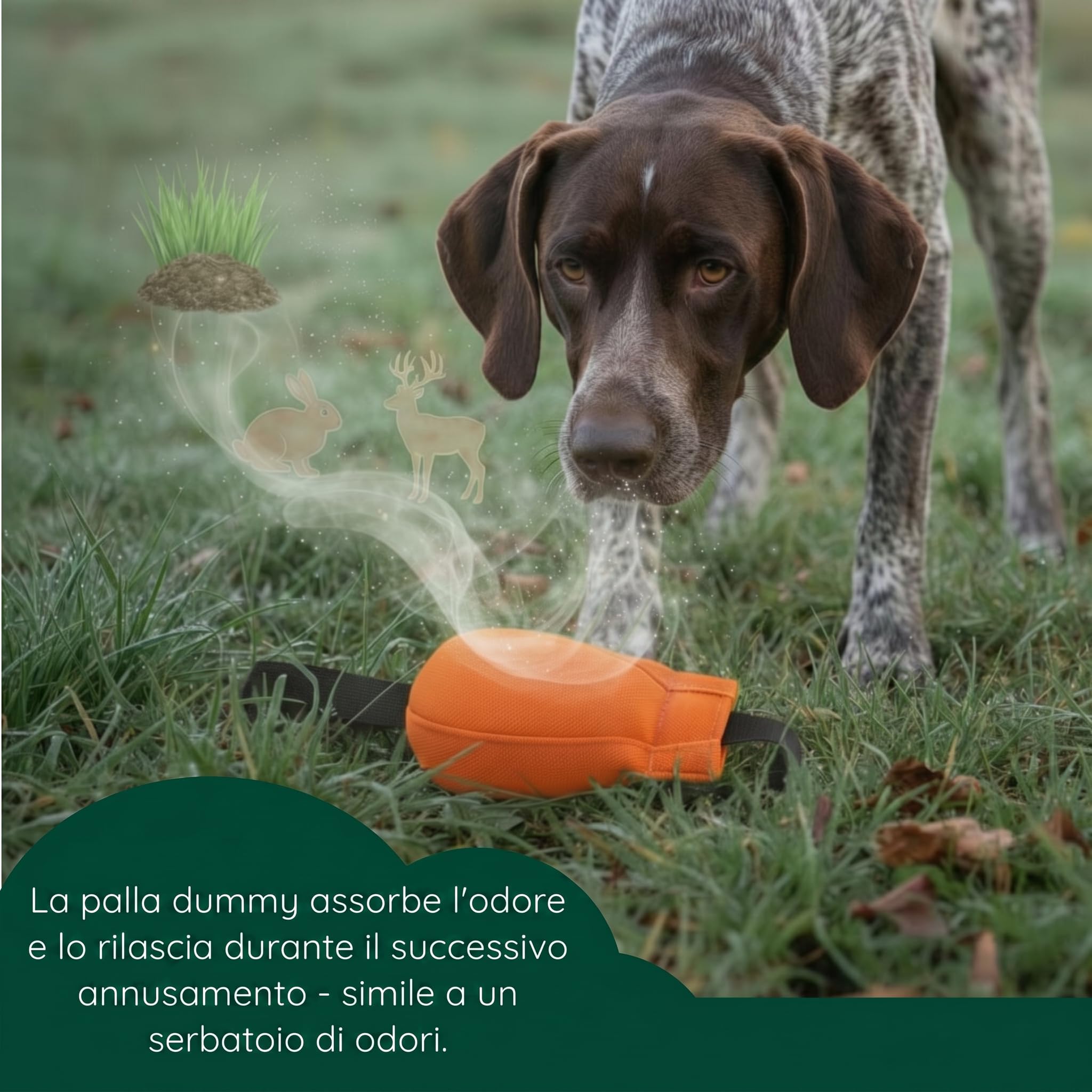 Romneys Dummy Ball SpeedUp! | 150 g | con nastro extra lungo (arancione)