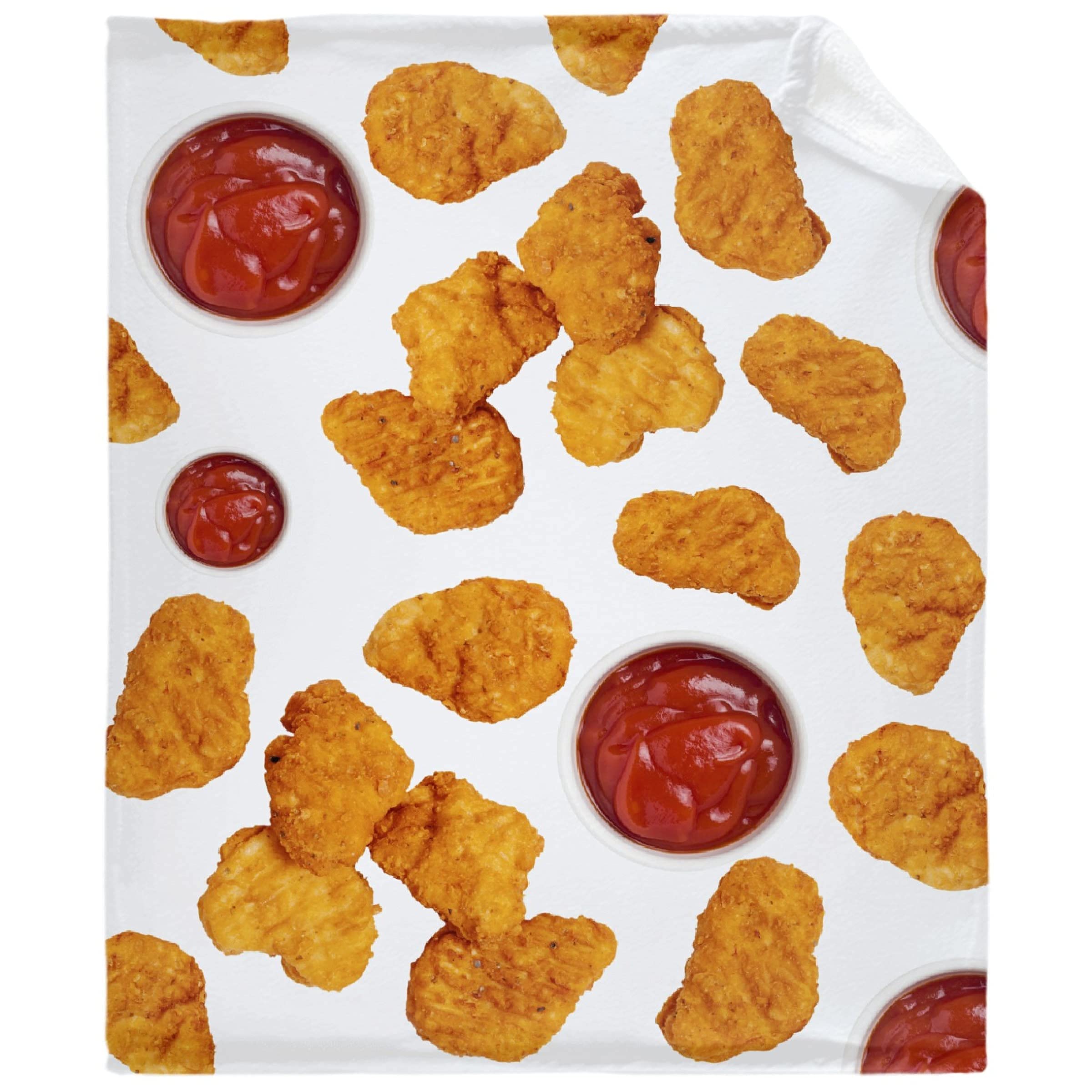 Abaysto Food Throw Blanket Flannel,Chicken Nuggets Soft Fluffy Blanket for Bed/Sofa/Couch/Living Room/Bedroom, for Kids Adults Best Gift 50x60 Inches