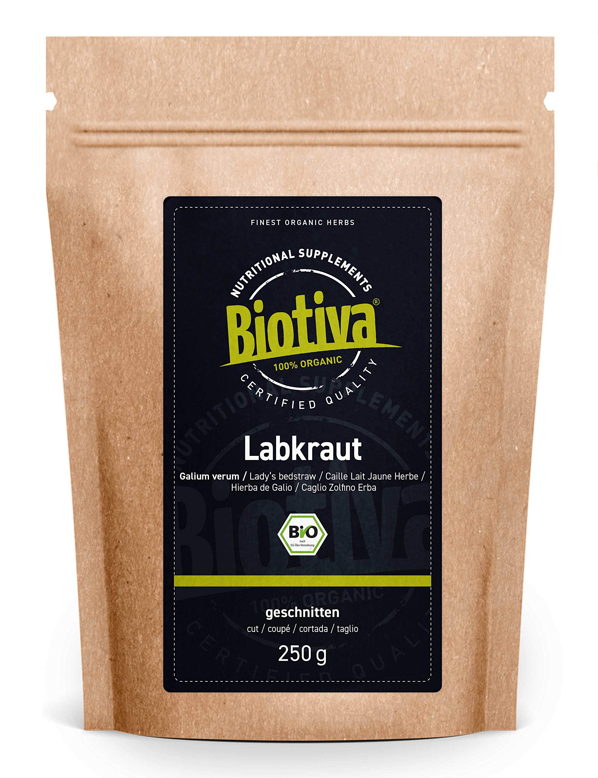 BiotivaBIO Cleaver Cut Organic 250g - Herbal Tea - Bottled and Controlled in Germany (DE-ÖKO-005)EU Organic