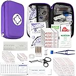Car-Home Survival First-Aid Kit Emergency-Kit - Purple 273Piece Equipment Travel Supplies First Aid Set Home Essentials Camping Hiking YIDERBO