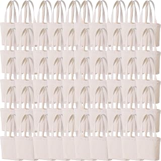 Custom Small Canvas Tote Bag 10" x 8" x 3" DIY Blank Canvas Bag for Printing Embroidery Painting Eco-Friendly Cotton Tote