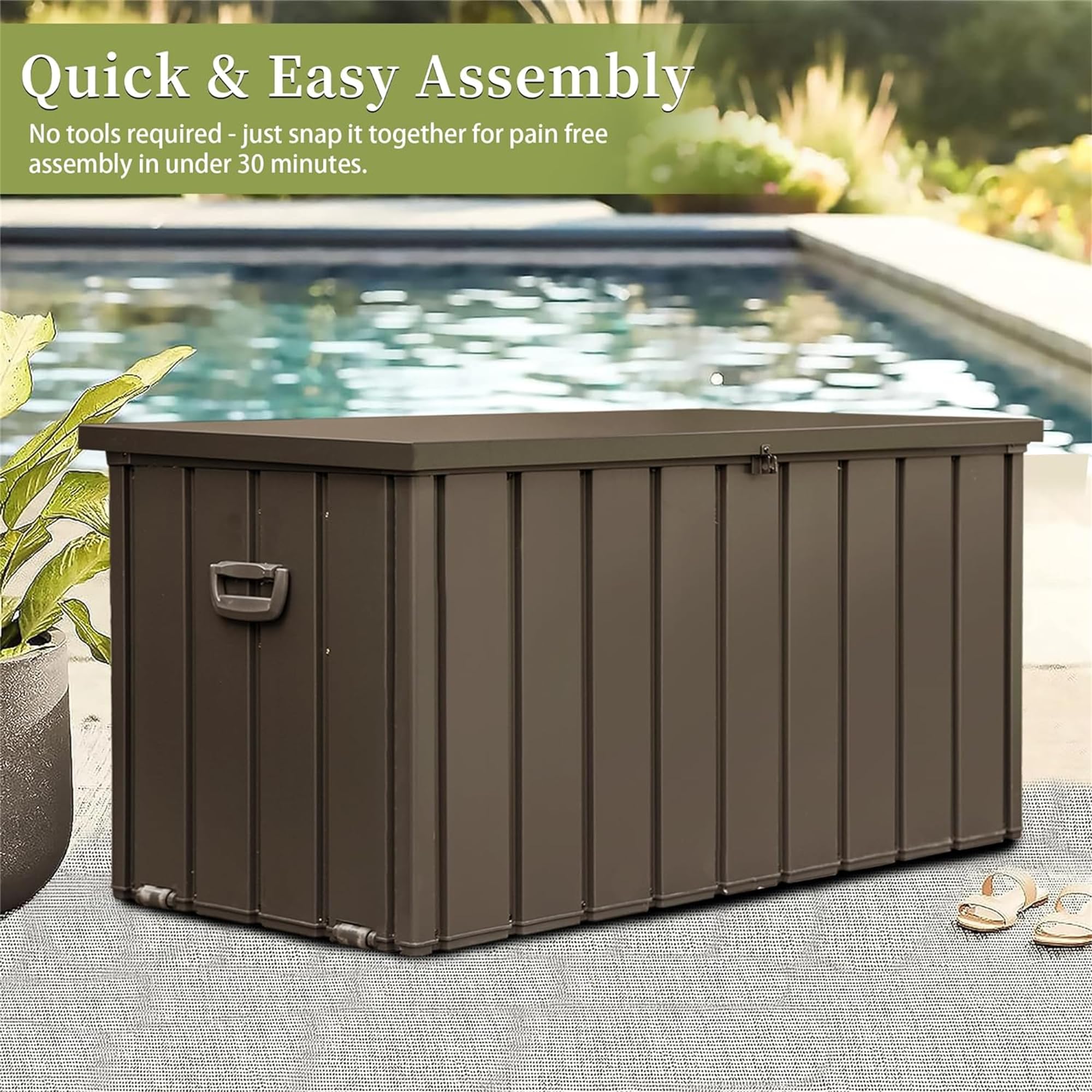 EAST OAK 230 Grey Deck Box Indoor And Outdoor Use