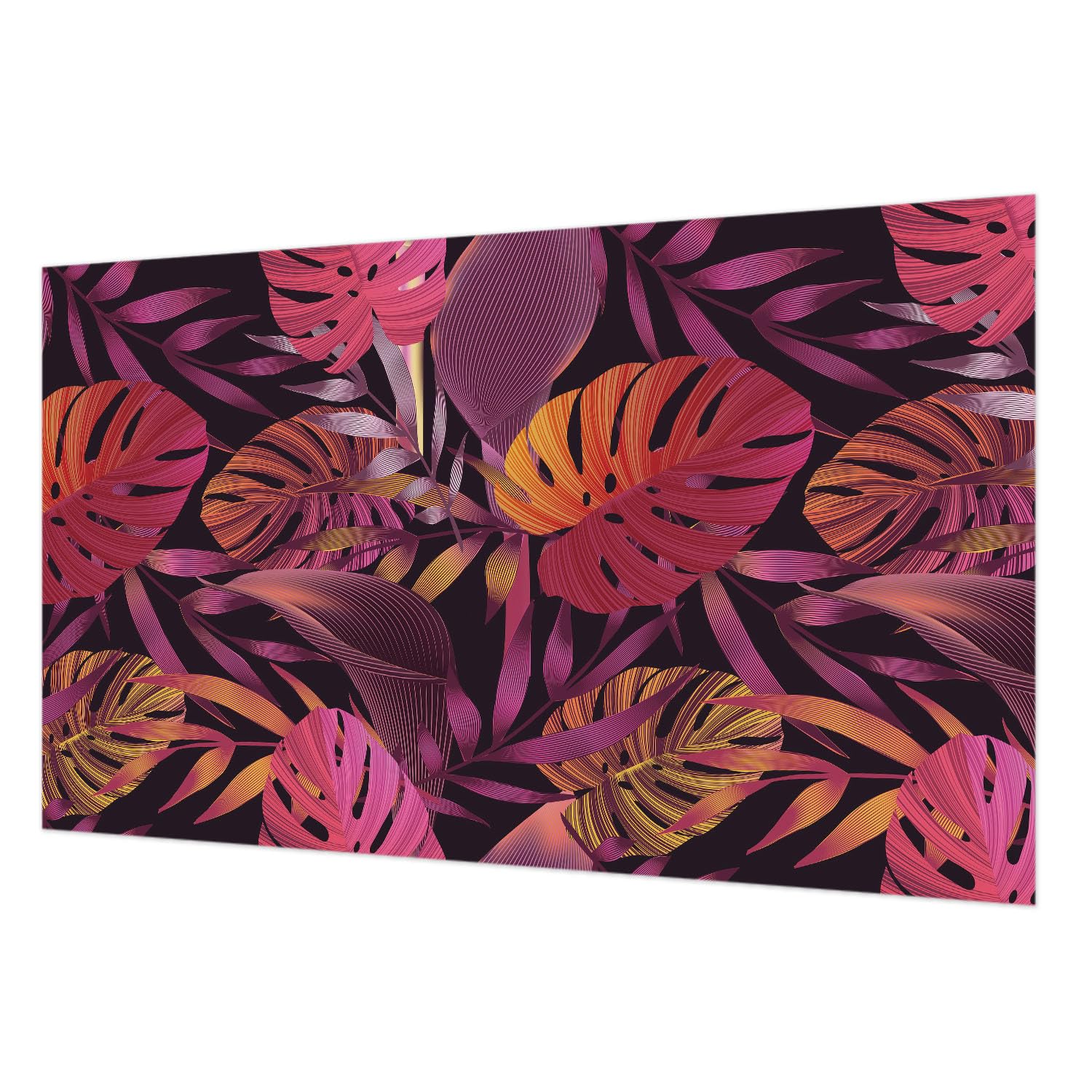 Papier peint intissé feuilles exotiques 416x254 cm Tulup
