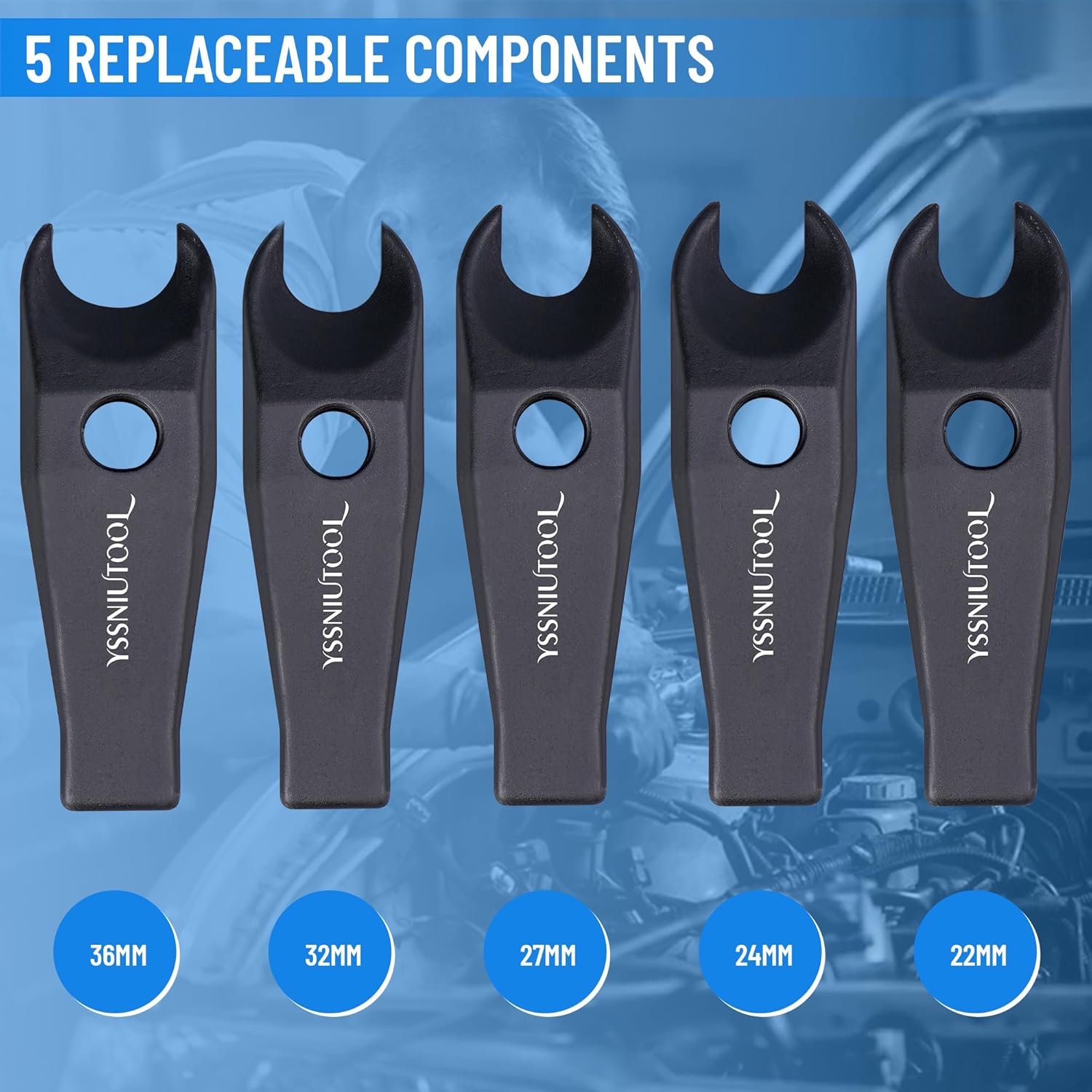 Ball Joint Separator Kit Heavy Duty Steel Control Arms Steering Knuckles Tie Rod Ends Remover Tool 22mm 24mm 27mm 32mm 36mm Replacement for BMW/Benz/Land Rover