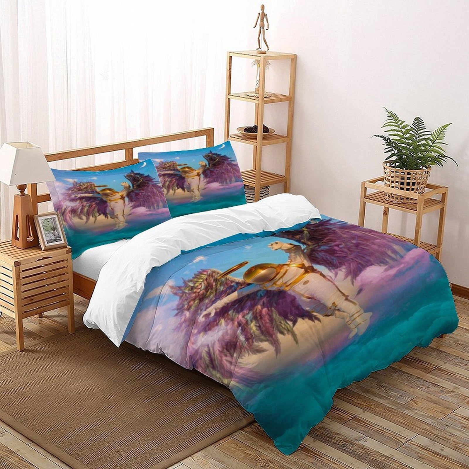 Housse de couette astronaute gothique pour une décoration de chambre d'ado moderne