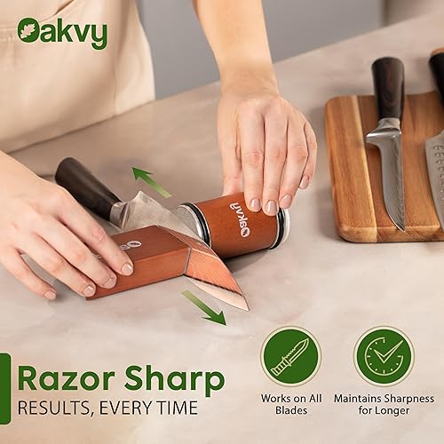 Miniatura 2 de Afilador de cuchillos rodantes, discos de afilador de cuchillos de diamante y cerámica, kit de afilado de cuchillos con imán multiángulo, afiladores