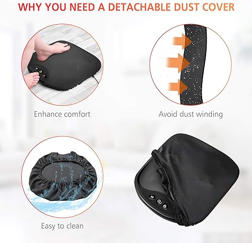 Miniatura 3 de COMFIER Shiatsu - Masajeador de pies con calefacción, masajeador de pies y espalda con calor, calentador de pies calentado, masajeador de pies para