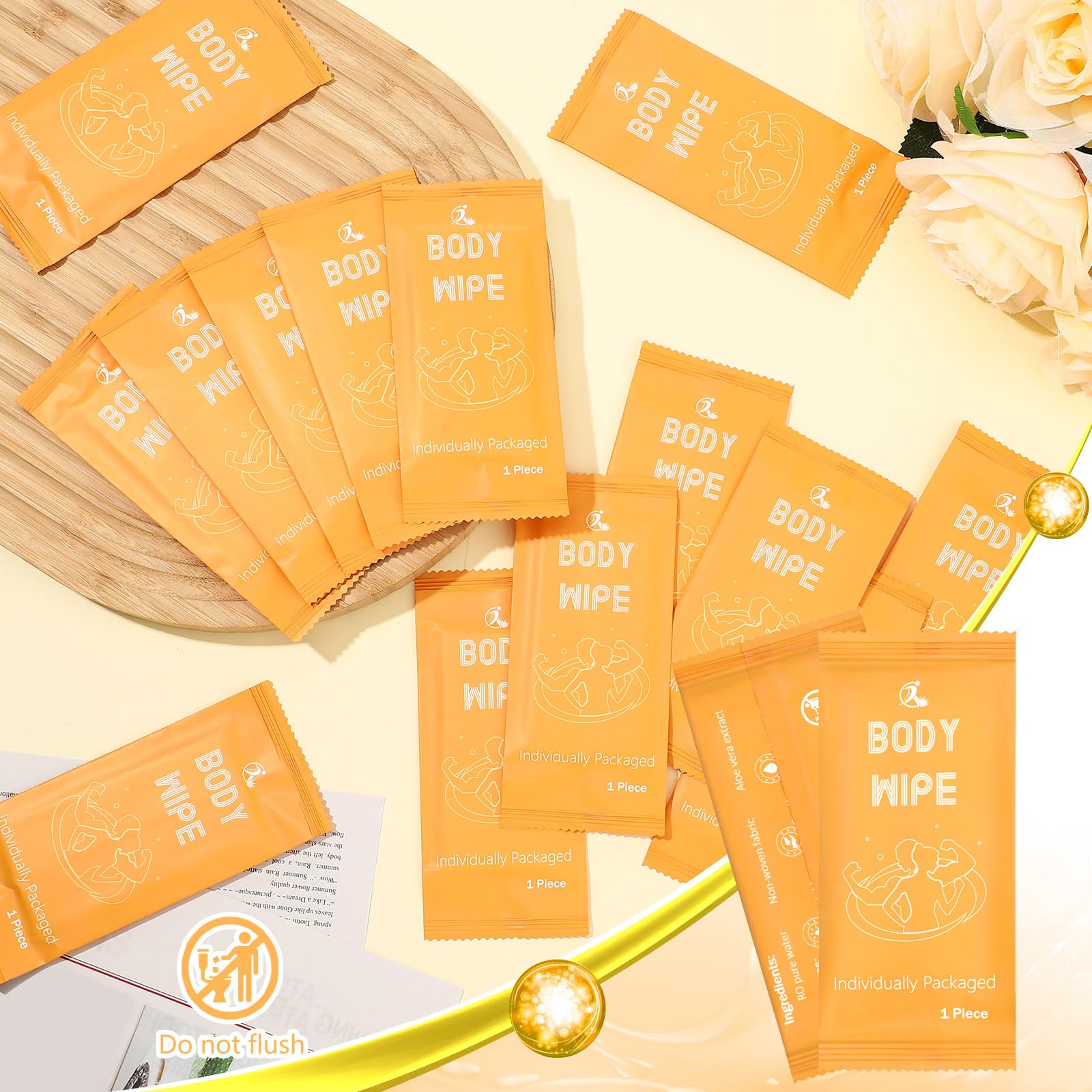 Timgle 200 Pcs Acidified Travel Deodorant Wipes for Women & Men Variety Pack Mini Hypoallergenic Face and Body Wipes Disposable Individually Wrapped Cleansing for Travel Gym