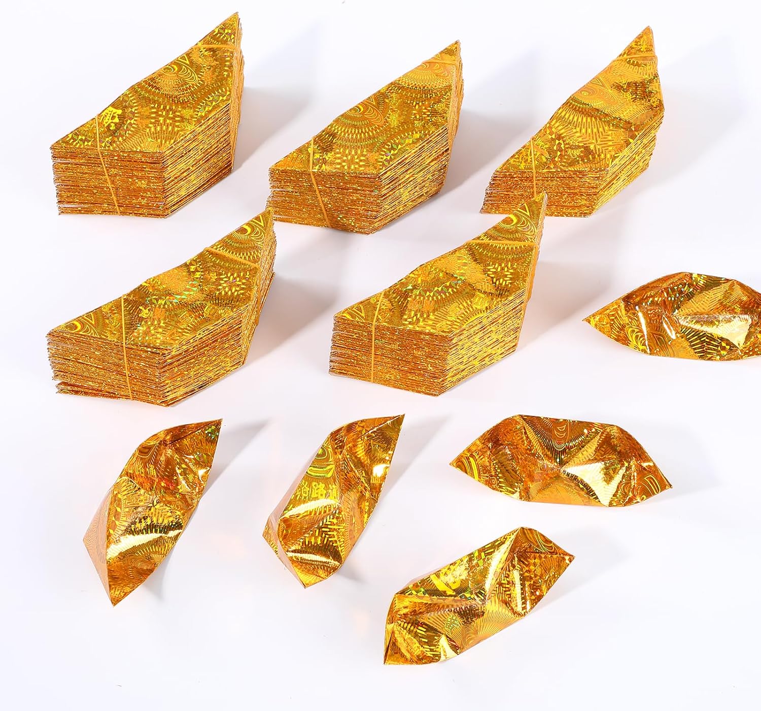 800pcs DIY Laser Ingot Sacrificial Supplies China Qingming High grade Paper Ingot DIY Sacrificial Paper Ingot Ancestor Blessing Supplies Sacrificial Semifinished Products (Laser Gold Ingot)