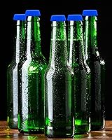 Vista 5 de Tapas para botellas, tapas de botellas de cerveza, tapón de silicona reutilizable para botellas de vidrio, para evitar derrames, cubierta selladora