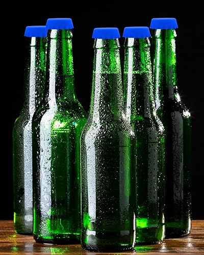 Miniatura 5 de Tapas para botellas, tapas de botellas de cerveza, tapón de silicona reutilizable para botellas de vidrio, para evitar derrames, cubierta selladora
