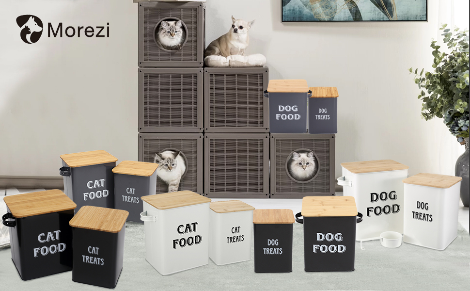 Contenitori Per Cibo Per Animali 3 Pezzi - Barattoli Metallici Con Coperchio Sigillato - Foto 9