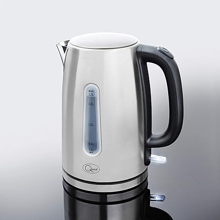 Quest 35349 Rapid Boil Full Stainless Steel Kettle 1.7L | 3000W | Cord Storage | Anti-Limescale Filter | Easy Clean