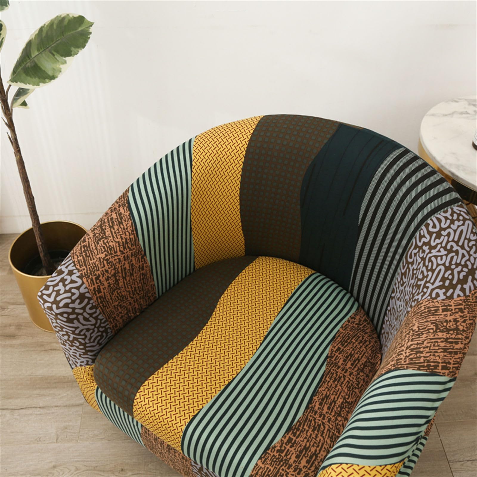 Housse Fauteuil Club Velours 2 Pièces + Housse Coussin - Extensible Violet Clair - Protection Élégante