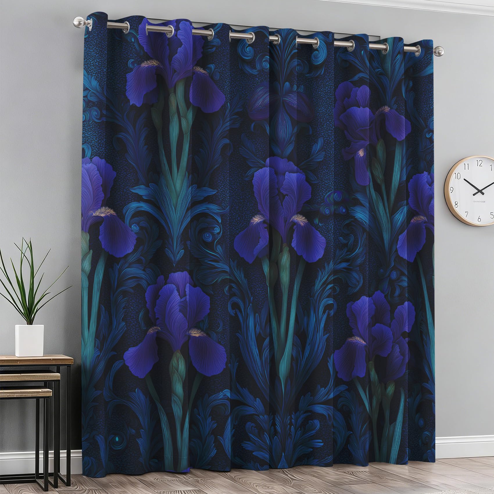 Rideau occultant floral violet idoine pour une ambiance cocooning dans votre chambre
