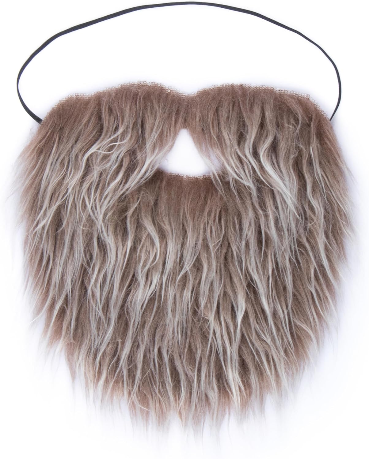 Yan Dream Men Fake Beard with Elastic Band Easy Wear Fake Mustache Adult Facial Hair Accessory for Cosplay Party