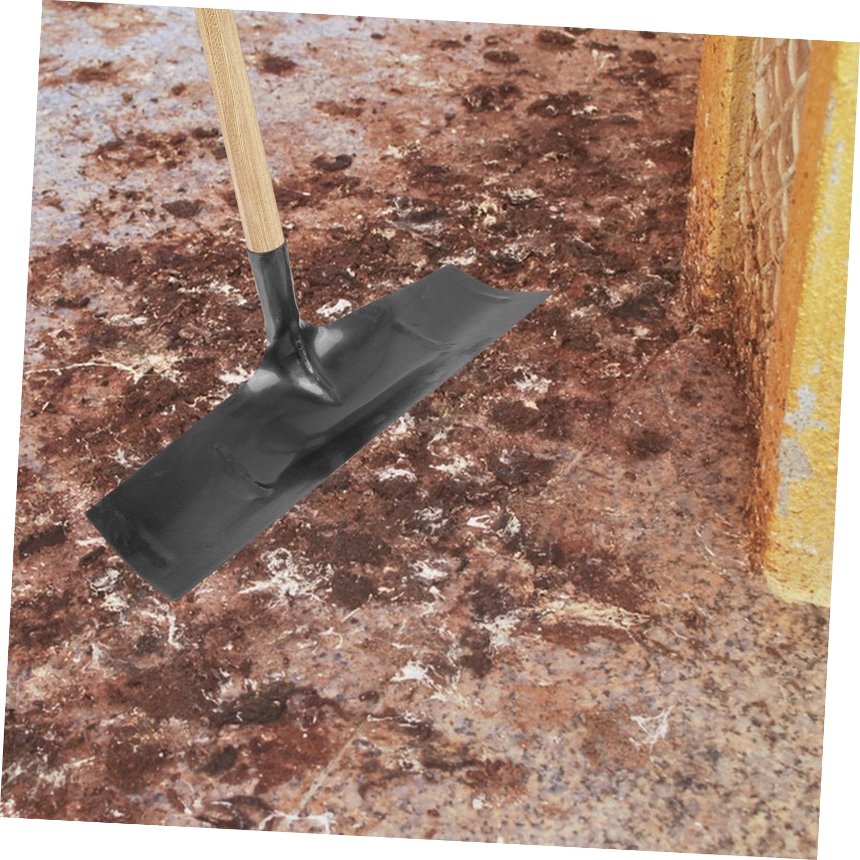 YARNOW rastrello per letame pennello pennellessa Utensile cleaning stallatico attrezzo pala per pulire lo sterco pala per la pulizia delle pareti pala agricola Acciaio inossidabile Black