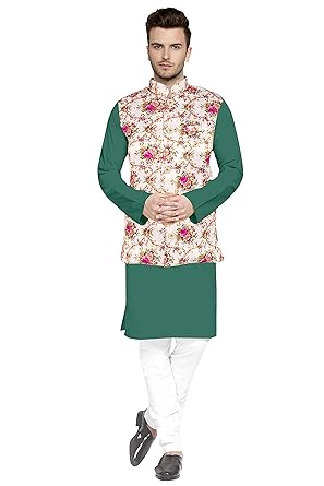 Kurta pajama with printed jacket Clearance