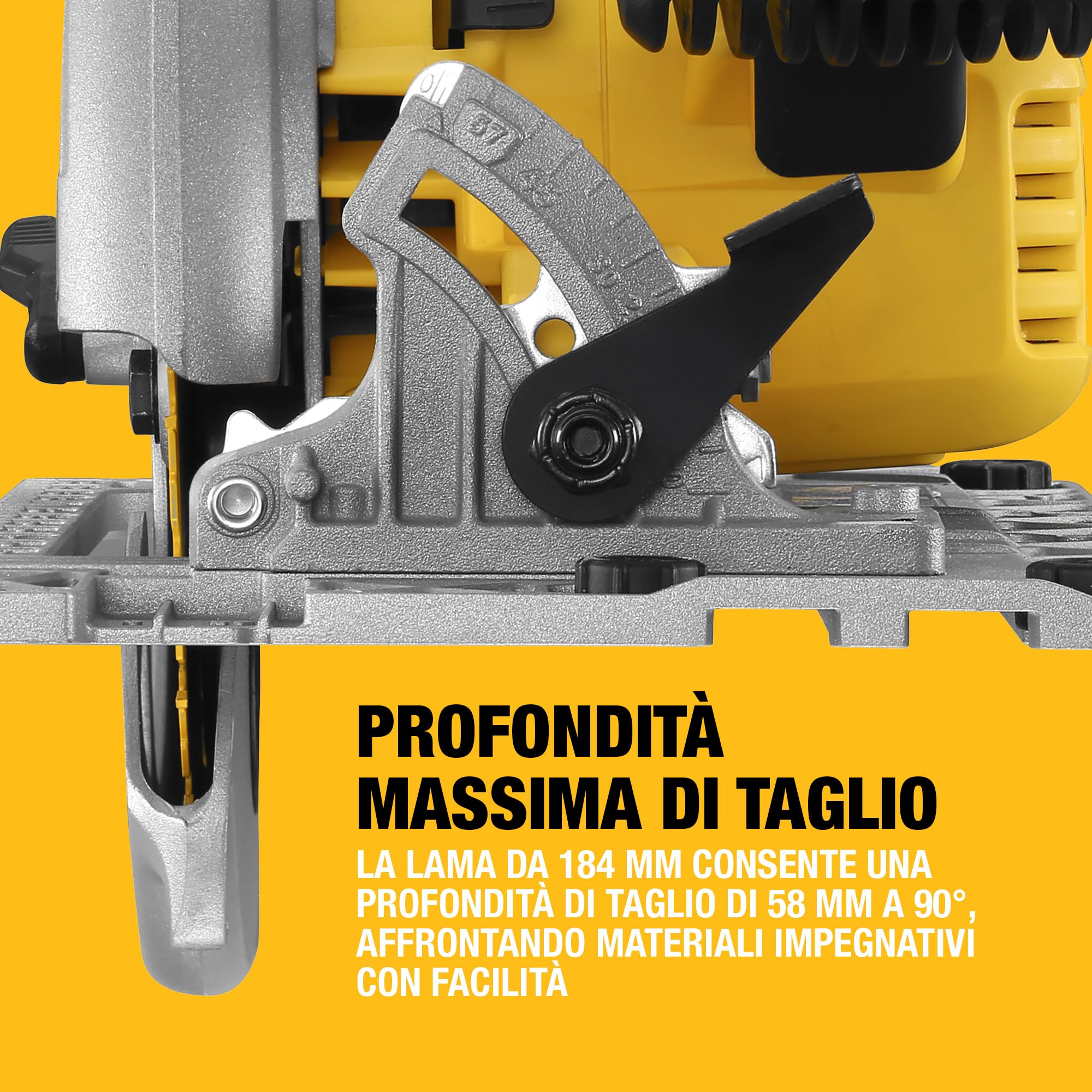 DEWALT Sega Circolare 18V motore BRUSHLESS, Solo corpo macchina, DCS572N-XJ