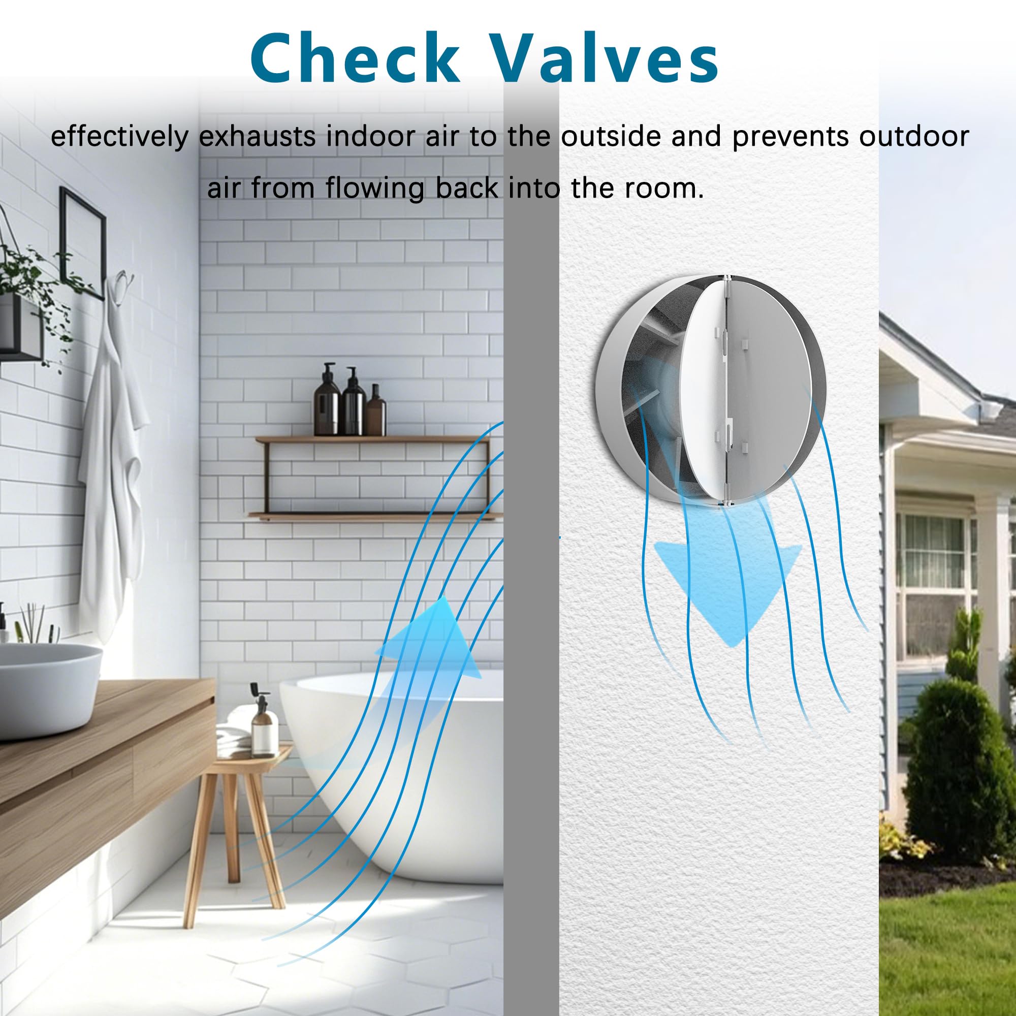 Aygrochy Ventilador extractor de aire de 100 mm con enchufe inteligente | Higorregulable, termorregulable, temporizador y temporización | VMC baño silencioso | Visualización en tiempo real
