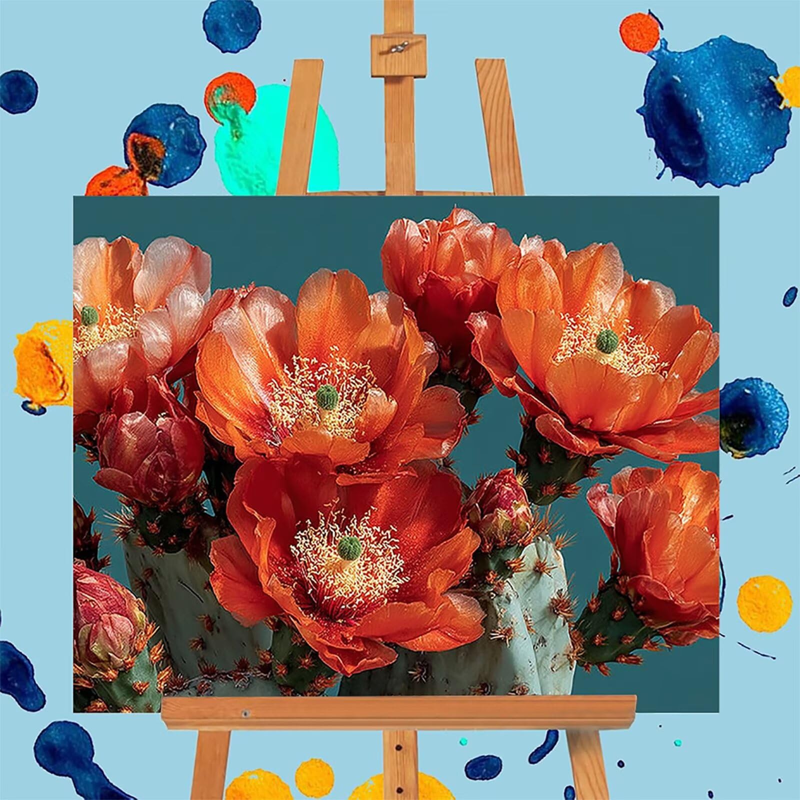 Zestaw do malowania według liczb, dla dorosłych, dla początkujących, zestaw do majsterkowania, dla dorosłych, z pędzlami i farbą akrylową, zestaw do malowania według numerów, dekoracja domu, prezent