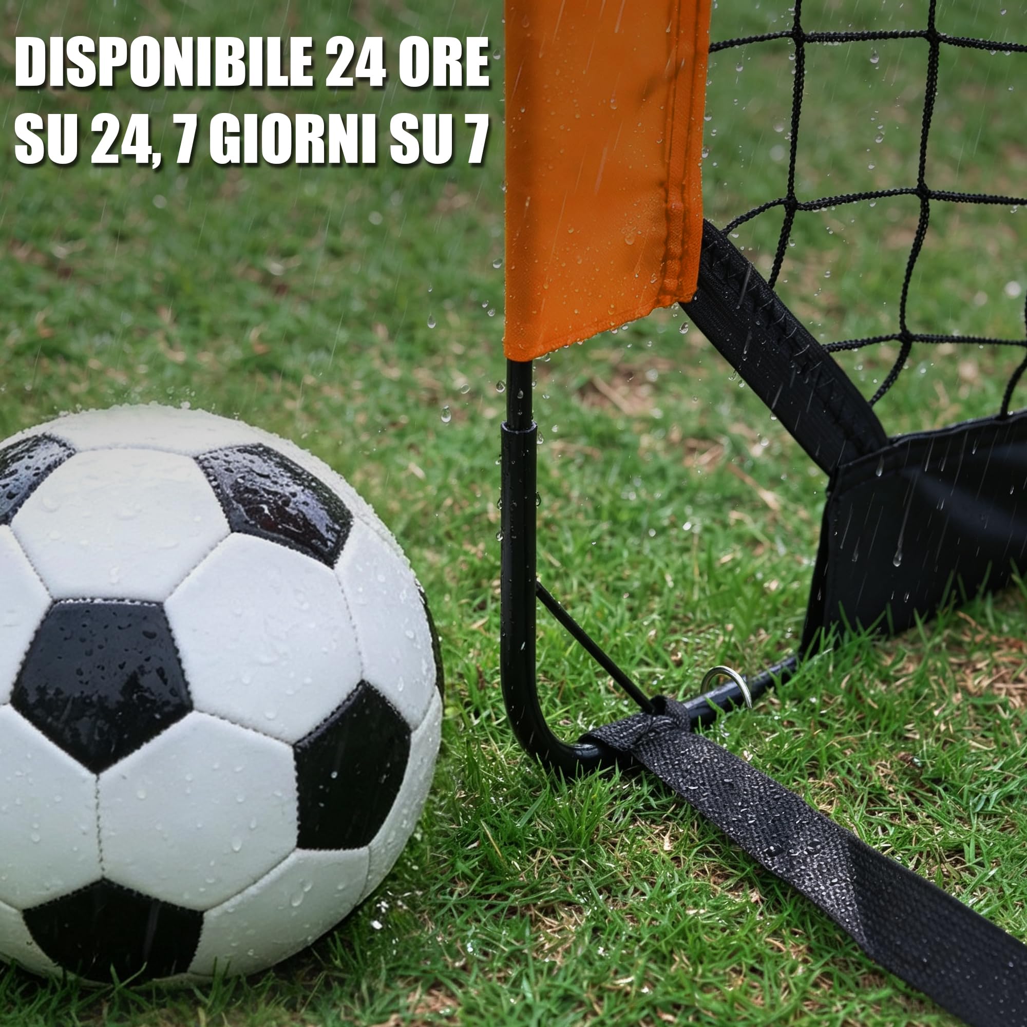 BaseGoal Set di 2 Porte da Calcio per Giardino 120x90cm con Calcio n. 5 | Porta da Calcio Adolescenti con Aste In Fibra di Vetro, Reti di Alta Qualità, Bersaglio, Coni da Calcio e Cono a Forma di U