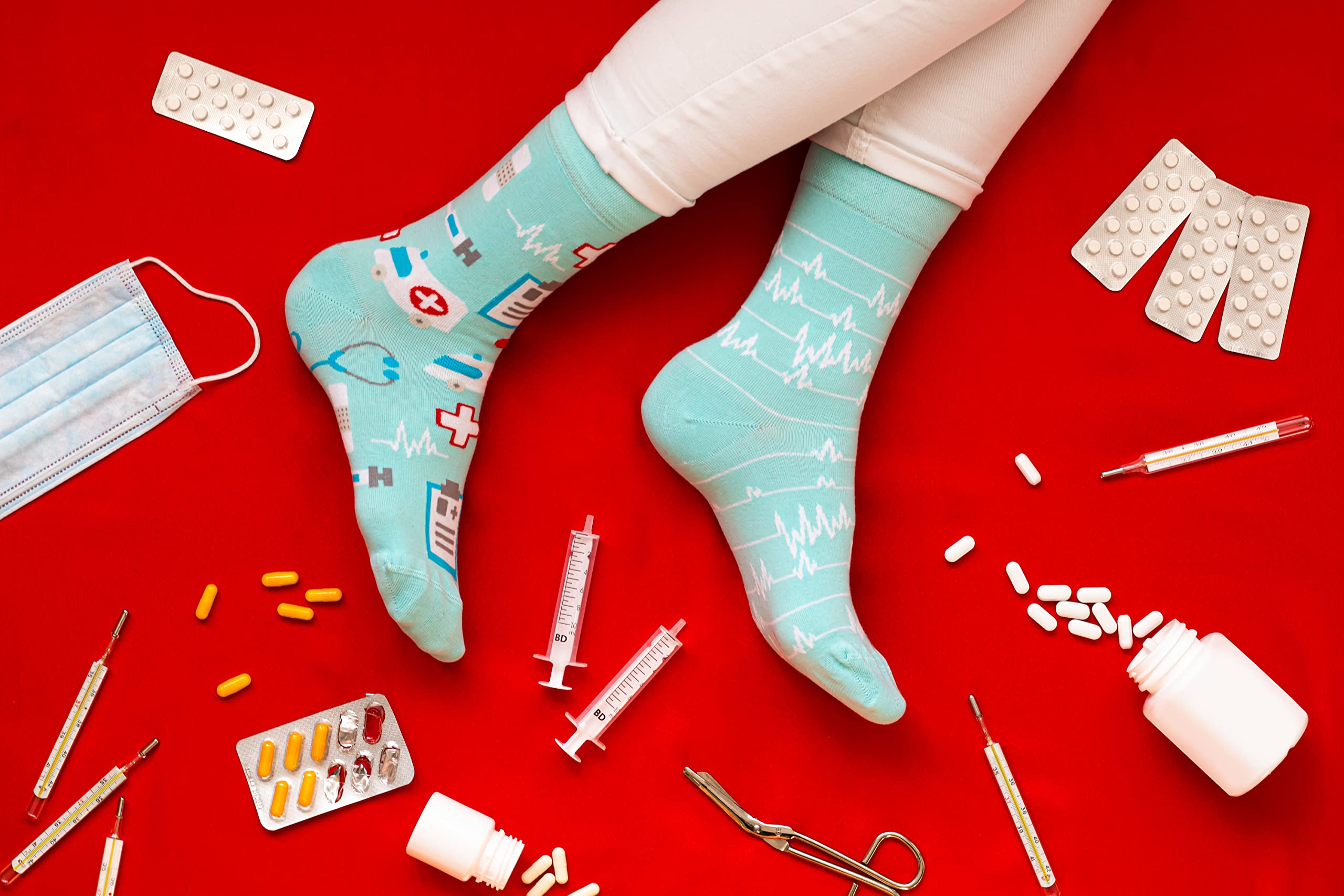 Dedoles Calzini Unisex Donna Uomo & Bambini Calze Cotone con tanti Design divertenti Calcio Bicicletta Piante Cavalli Regalo sinistra destra diversi