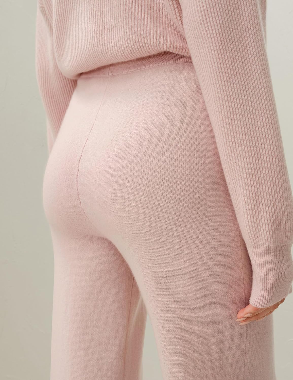 LilySilk 100% Cashmere Pants for Women Super Soft Warm Wide Leg Cashmere Knitted Trousers Elastic Waist Sweatpants - Image 7