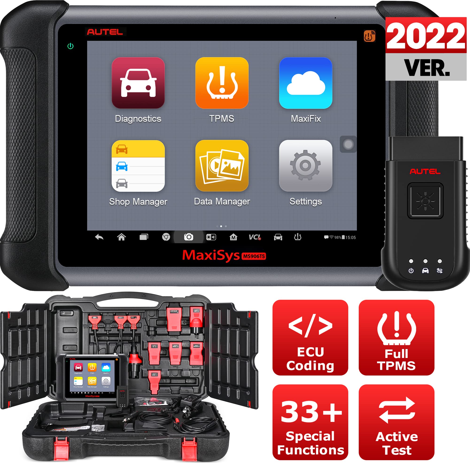Autel Maxisys MS906TS, Autel Scanner MS906TS with TPMS Functions ECU ...