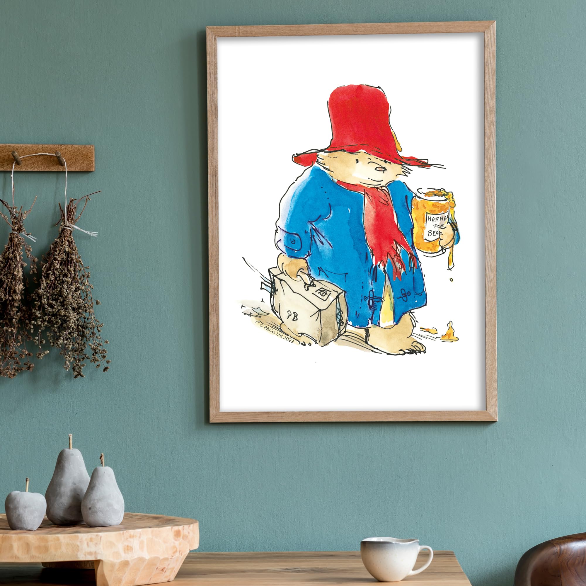 Themed Paddington Bear Print - Suitcase and Marmalade Illustration Kids Wall Art Paddington Classic (21cm x 29.7cm - A4)