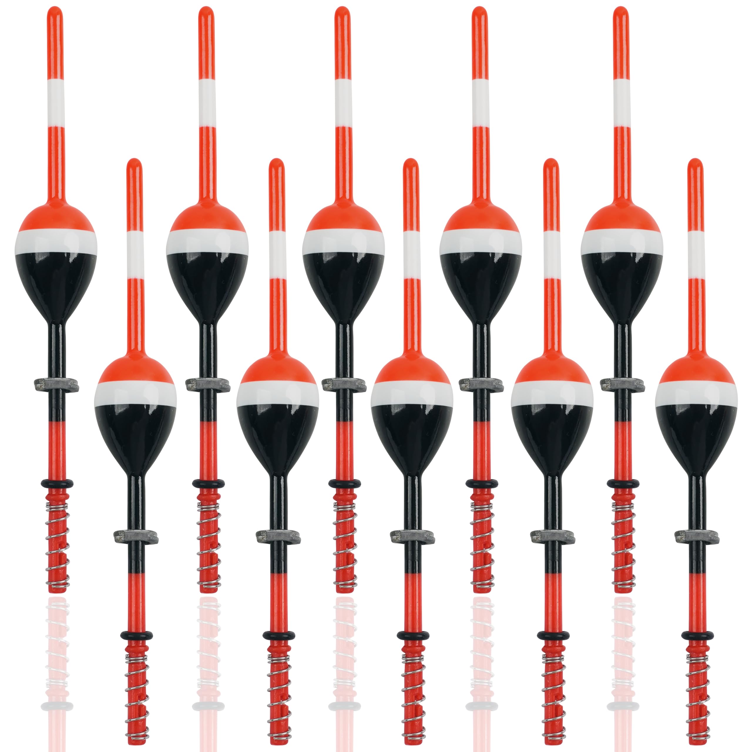 Fishing Floats and Bobbers Slip Bobber Weighted Spring Floats Oval Stick Balsa Wood Floats for Crappie Panfish Walleyes Fixed Bobber Fishing Gear Accessories