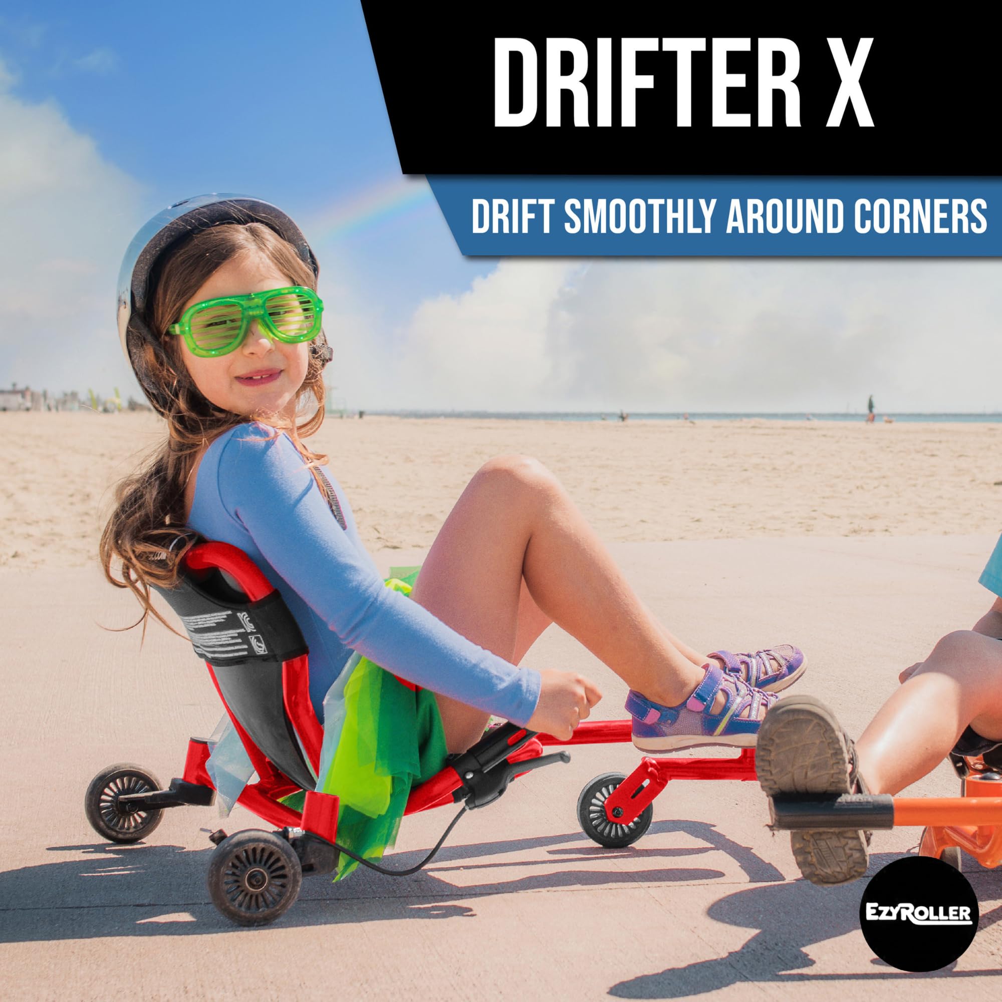 Ezyroller Funfahrzeug Drifter Pro X rower trójkołowy dla młodzieży i dorosłych od 10 Trike (czerwony)