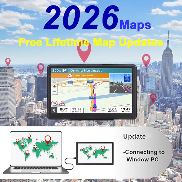7" Touch Screen GPS Navigator 2026 Maps 4