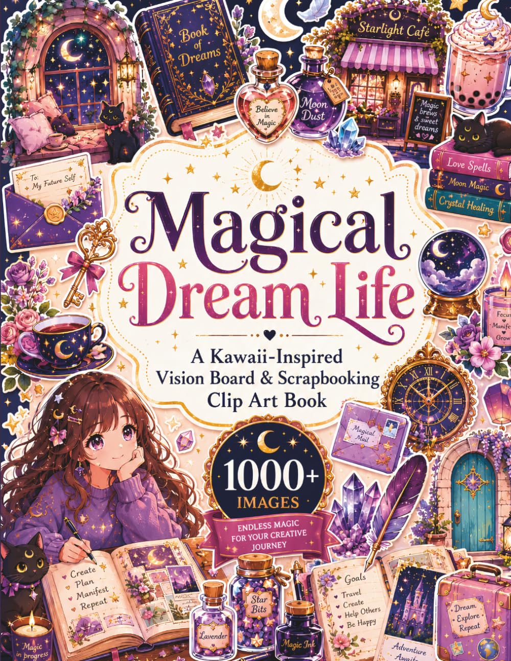 Clip art de scrapbooking Kawaii pour créer facilement un vision board