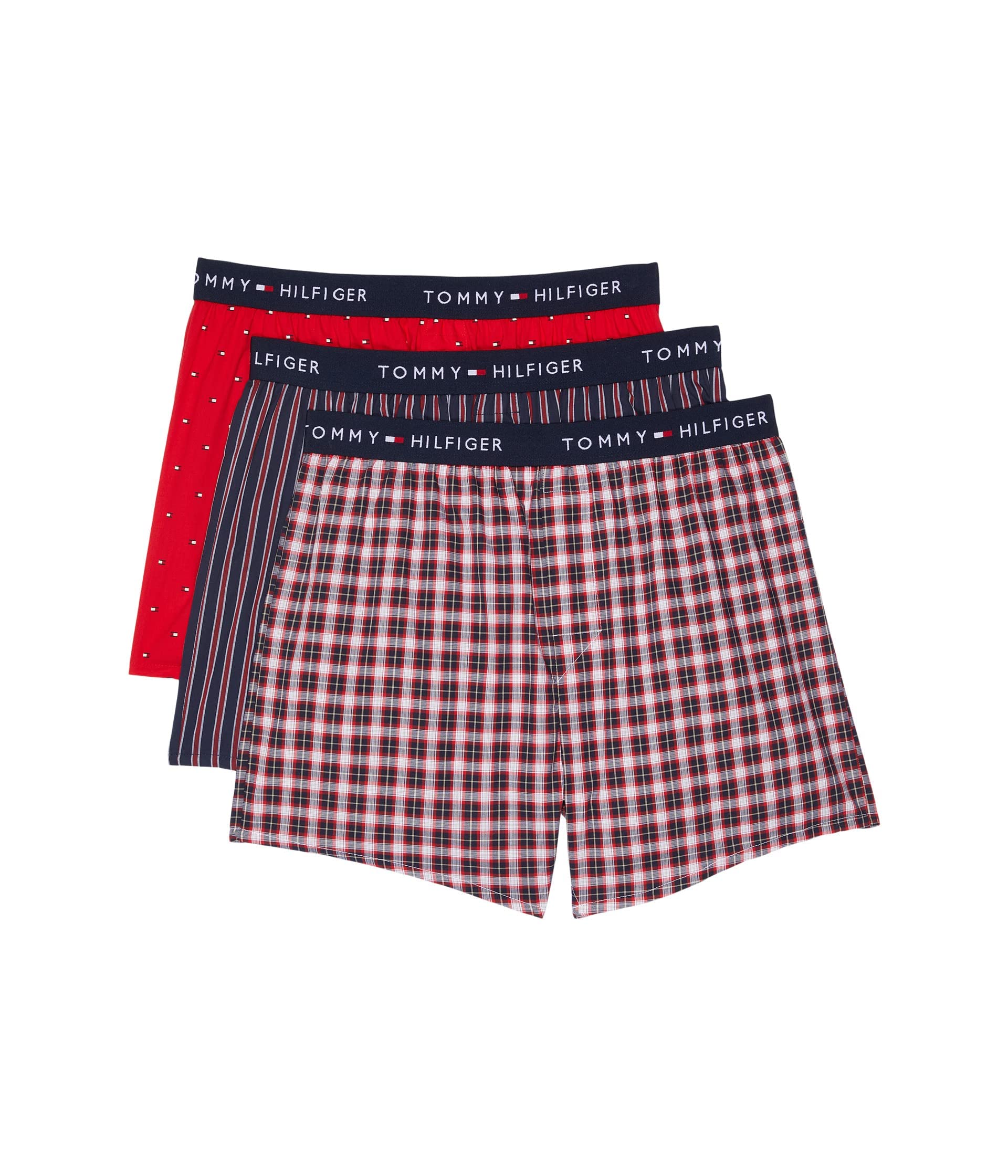 Tommy Hilfiger Men's Underwear Multipack Cotton Classics Slim Fit Woven Boxers