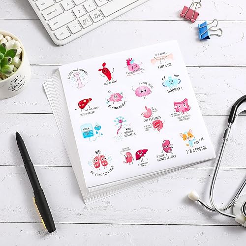 Miniatura 10 de 400 calcomanías de enfermería, divertidas calcomanías de juego de palabras para enfermeras, calcomanías temáticas médicas, calcomanías para