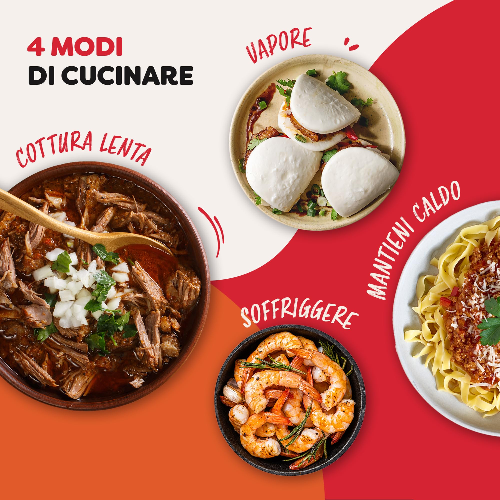 Instant Pot - Pentola A Cottura Lenta Superiore - Sistema di cottura multifunzione da 7,1L con impostazioni di cottura lenta, saltata, vapore e mantenimento del caldo, antiaderente