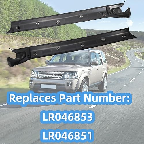 Miniatura 3 de Par de molduras para parabrisas izquierdo y derecho para Land Rover LR3 LR4 2005-2016, parte delantera del conductor y del pasajero Panel de moldura