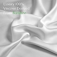 Vista 6 de MURT Juego de sábanas tamaño Queen, 100% viscosa de bambú, 400 hilos, refrescantes y suaves como la seda, certificado Oeko-TEX, bolsillo profundo