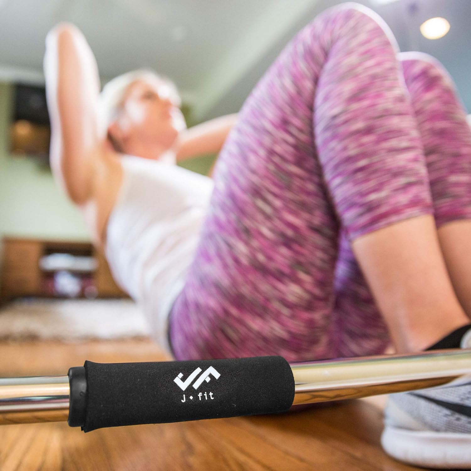 JFIT Deluxe Multi Exercise Doorway Pull-Up Bar with Comfort Grips - Longest Length BAR Available 40" Wide : Sports & Outdoors