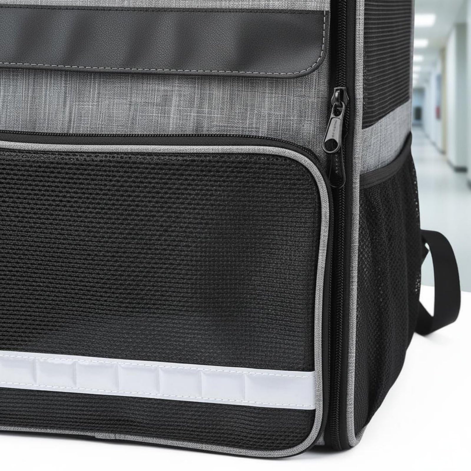 Jiuvaso Zaino Trasportino per Gatti Cani Piccoli Trasportatore Borsa Sacca con Pannelli a Rete Traspiranti E Finestra Iridescente in Oxford Adatto per Viaggio Vacanze Visite Veterinarie, Blu